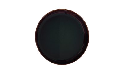 Assiette à bord droit – grès ø 27 cm – nymphéas