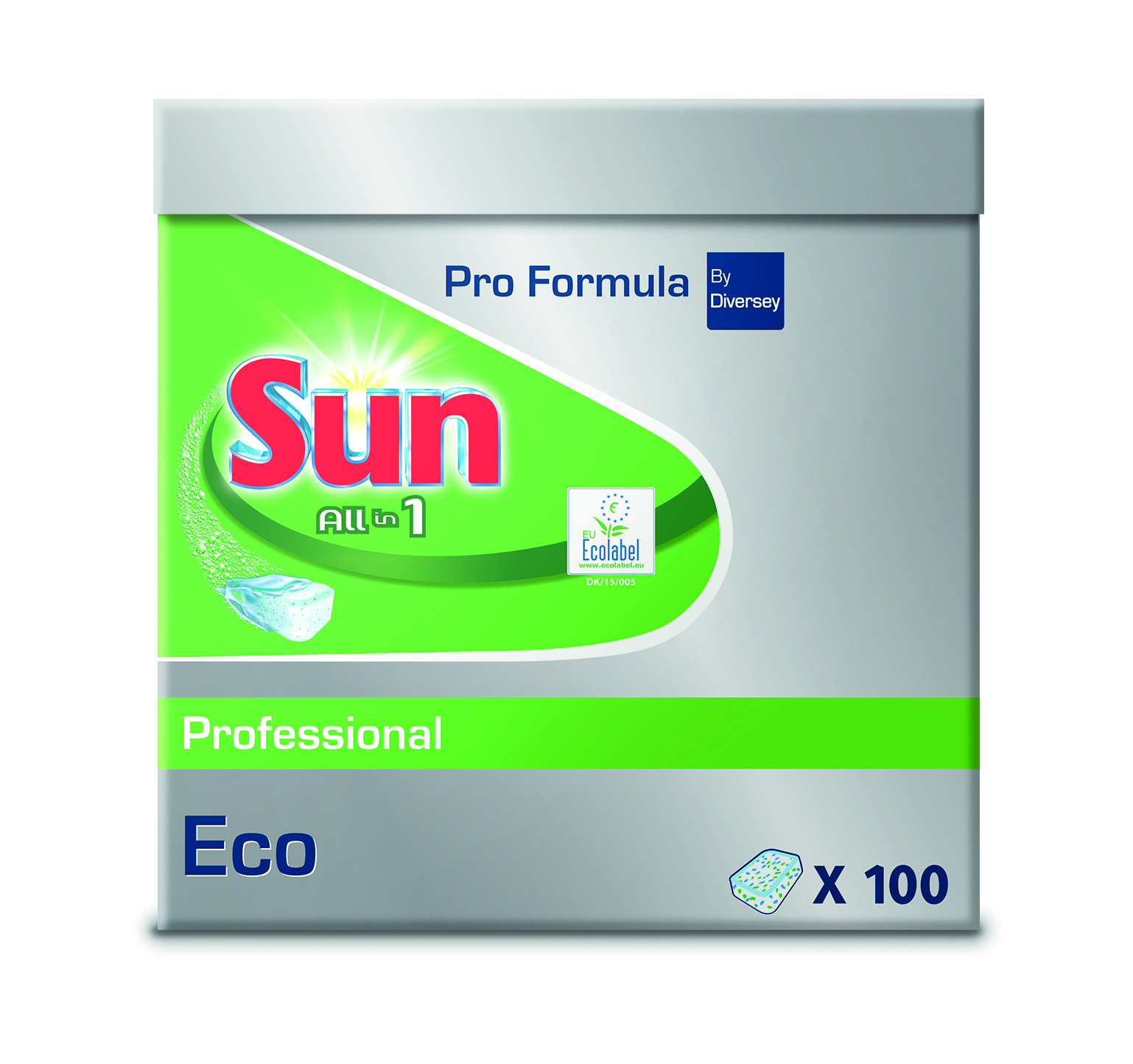 Dose de lavage - carton 100 doses - sun all in 1