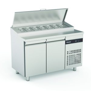 Table + saladette 0°/+ 10°c 2p 1342x700x1019mm