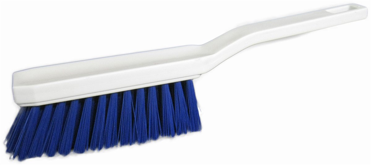 Balayette droite fleuré 29 cm - bleu