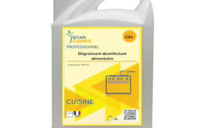 Dégraissant désinfectant alimentaire 5 L HYDRAC – Puissant & Efficace – Lot de 4
