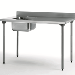 Table adossée - bac gauche 1600x700x900mm