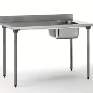 Table adossée - bac droite 1200x700x900mm