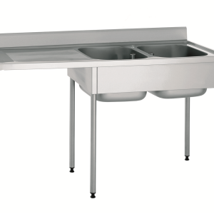 Plonge - 2 bacs 400x500 mm - sans étagère