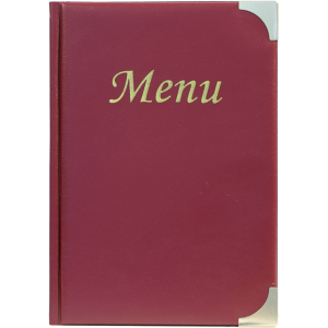 Protège menu basique a4 - 8 vues - bordeaux
