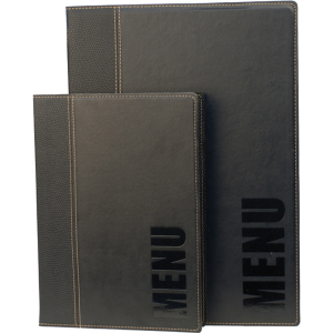Protège-menu tendance - noir - menu a4