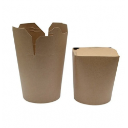 Pot à pâtes 480 ml - kraft brun ø 8,3x9,7 cm