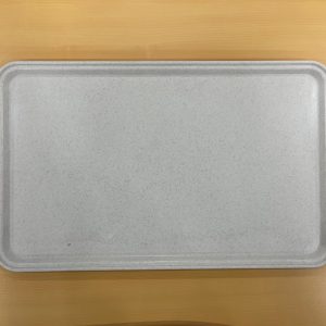 Plateau - polyester 32,5x53 cm - gris moucheté