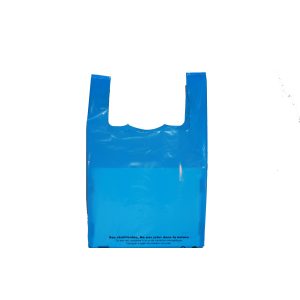 Sac à bretelles réutilisable - plastique bleu