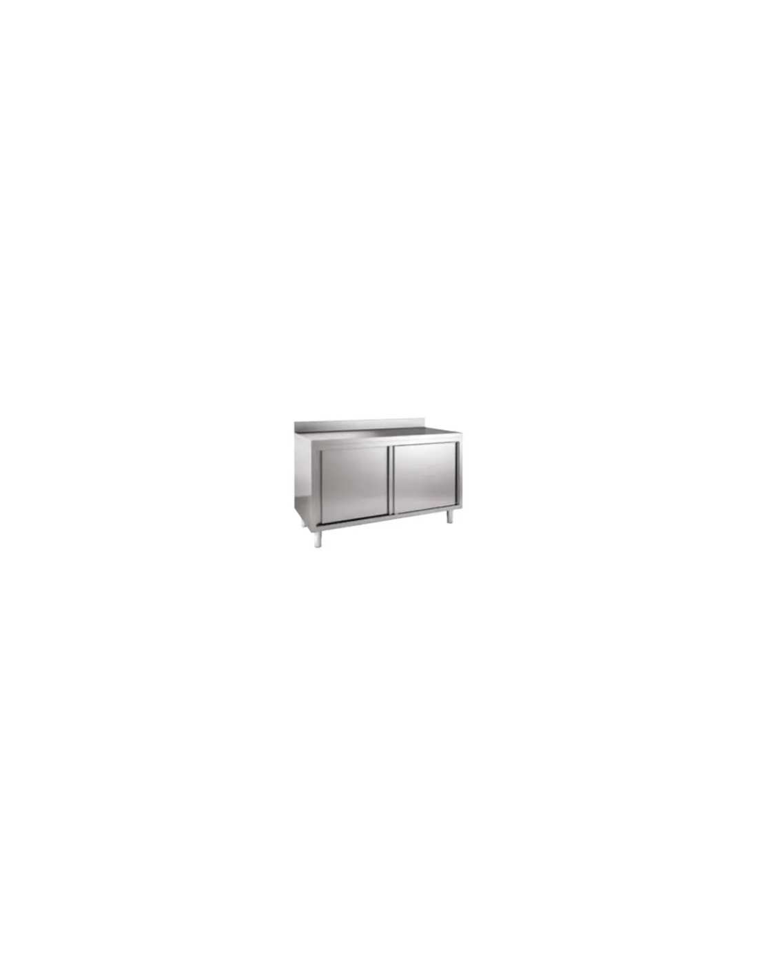 Meuble bas neutre adossé 2000x700x850/900 mm - inox