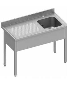 Plonge - bac gauche 1200x700x850/900mm