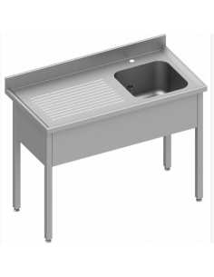 Plonge - bac droite 1400x700x850/900mm