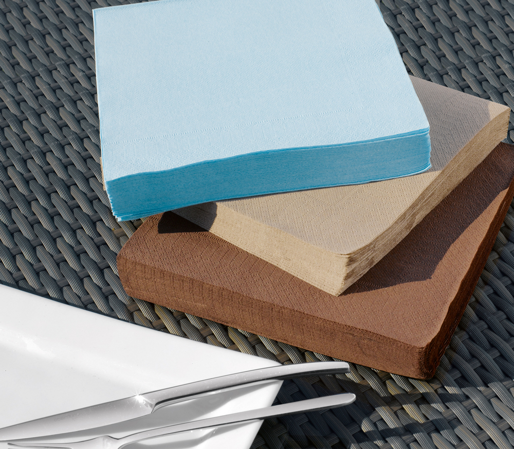 Serviette 38x38 cm - ouate - jaune