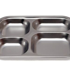 Plateau 4 compartiments 25x20,5x2,5 cm - inox