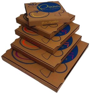 Boîte à pizza - kraft brun 33x33x3,5cm - l’originale