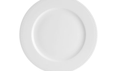 Assiette à pain ø 17 cm Perla – Porcelaine avec perles incrustées – Lot de 12 – DIGOIN