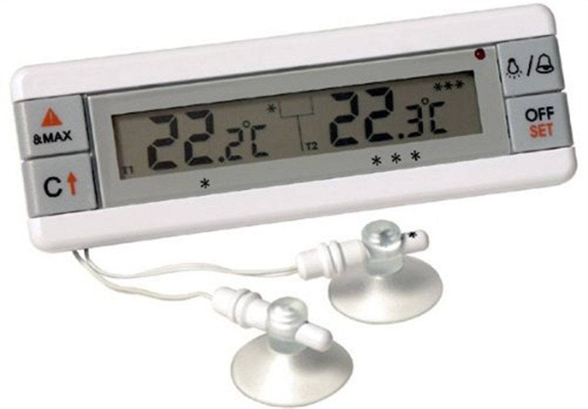 Thermomètre digital frigo-congélateur - double sonde