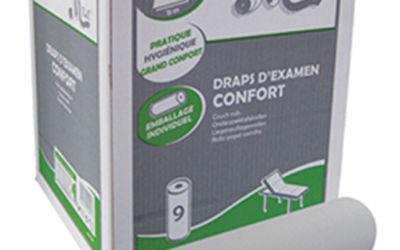 Draps examen – point à point – 2 plis gaufrés collés
