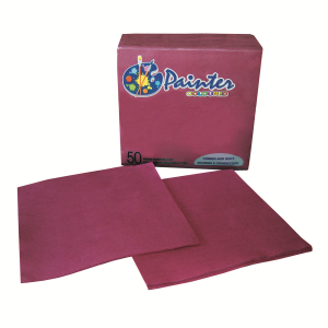 Serviette 38x38 cm - ouate - aubergine - samba