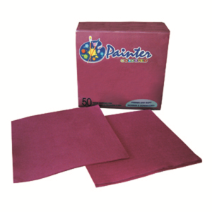 Serviette 38x38 cm - ouate - bordeaux - samba
