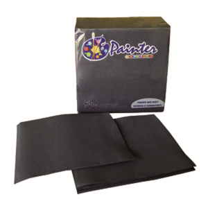 Serviette 38x38 cm - ouate - noir - samba