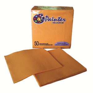 Serviette 38x38 cm - ouate - orange - samba