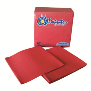 Serviette 38x38 cm - ouate - rouge - samba