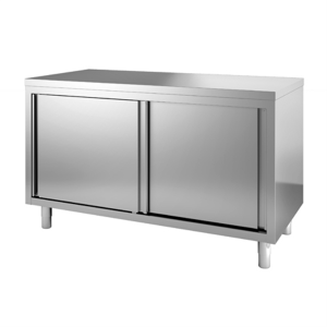 Meuble bas neutre central 1600x700x850/900 mm - inox
