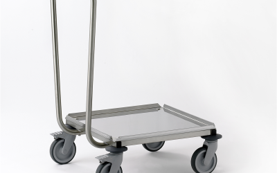 Chariot à guidon pour casiers – 600x515x850 mm