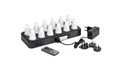 12 bougies à led multicolor rechargeables