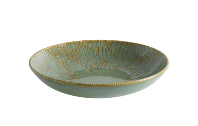 Assiette calotte ø 23 cm Snell – Porcelaine Sage – Lot de 6– LEBRUNV