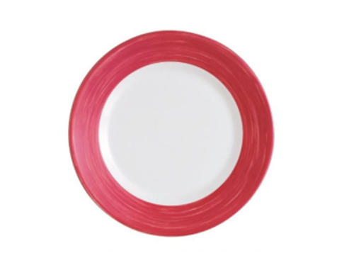 Assiette creuse-verre trempé ø22,5cm-cherry- brush