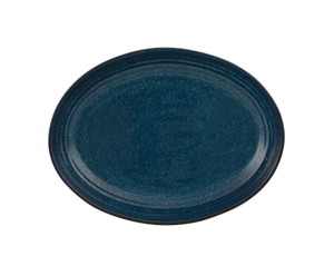 Assiette oblong - grès ø 27x20x4,5 cm - gemstone