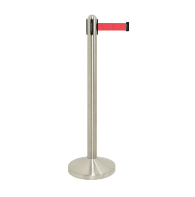 Poteaux d’accueil à bandes rétractables