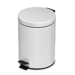 Poubelle 5 L - Acier blanc