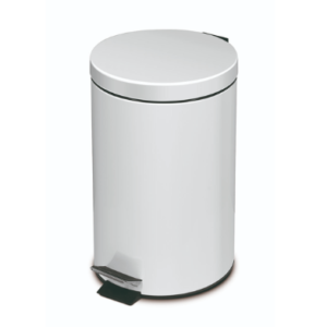Poubelle 12 L - Acier blanc