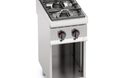 Fourneau 2 feux sur placard – gaz 400x700x900mm