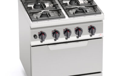 Fourneau 4 feux sur four – gaz 800x700x900mm