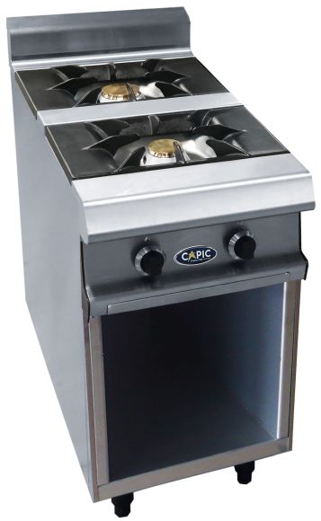 Fourneau 2 feux sur placard ouvert - 500x1000x900mm