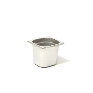 Bac gn1/6 - plein - hauteur 100 mm - inox 18/10
