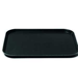 Plateau rectangulaire antidérapant - noir - 46x36 cm