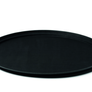 Plateau ovale antidérapant - noir - 68x56 cm