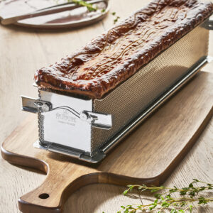 Moule pâté croûte pliable perforé 35x7x7,5cm - inox