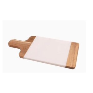 Planche marbre & acacia 38x18 cm