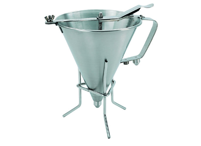 Entonnoir à piston 1,9 l - tout inox + support