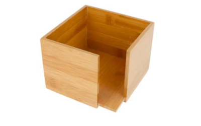 Distrbuteur de serviettes – bambou – 13×13 cm