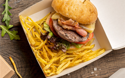 Boîte à burger – carton ondulé 17,6×16,8×7,8 cm