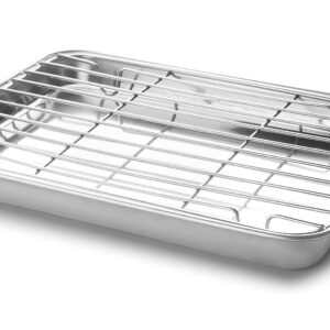 Plateau à dresser 21,5x15x2 cm - inox 430