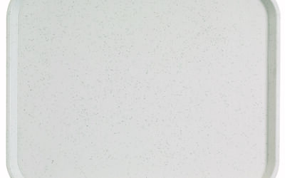 Plateau – polyester 46×36 cm – gris moucheté