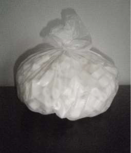 Sac poubelle 5l- haute densité -blanc 33,5x35 cm